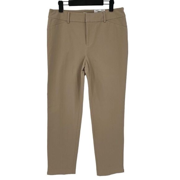Charter Club Newport Slim Leg Pant Tummy Slimming Stretch Sedona Dust Women 14 - Picture 1 of 7